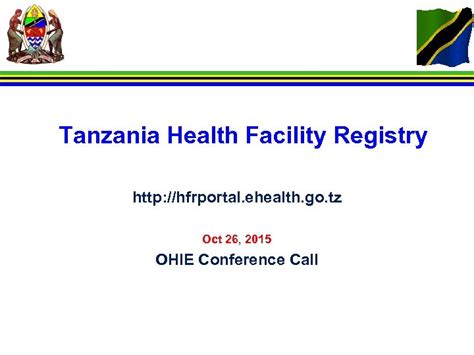 tanzania health facility register.